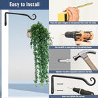 FEED GARDEN Wall Hooks for Hanging Plants 10 Inch - Image 6