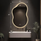 48"x30" Irregular LED Lighted Vanity Mirror - Image 7