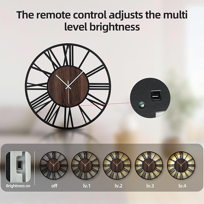 LEIKE 24'' Lighted Wall Clock - Image 3