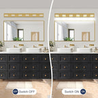 SineRise LED Modern Bathroom Vanity Light Fixtures, Brass Modern Acrylic - Image 6
