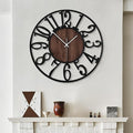 LEIKE Large Wall Clocks, Non Ticking, Battery Operated Rustic Round Modern Big by LEIKEWALLCLOCK