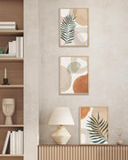 HesenDot Unframed Neutral Boho Wall Art Set of 3, 12x16in Botanical Leaves - Image 5