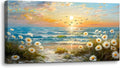 SERIMINO Large Canvas Wall Art Prints, Ocean Sunset Landscape Canvas Prints by SERIMINO