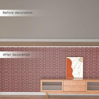 3D Wall Panels - 4PCS 47.2"x26" Faux Stone Wall Covering - MCM Modified Clay - Image 3