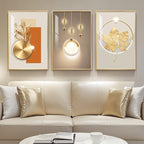 Framed Modern Luxury Gold Wall Art, Wall Decor by Cuspin