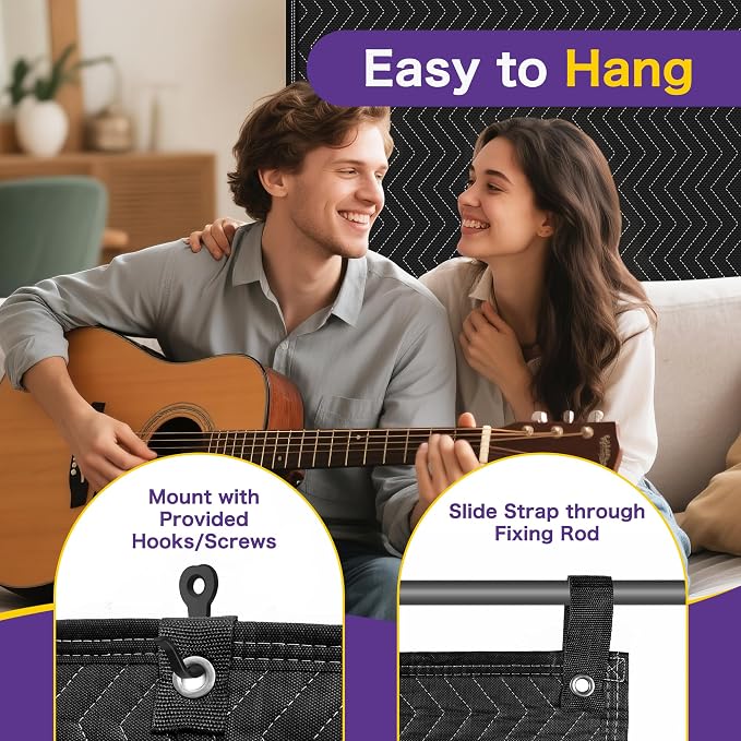 Extra Large Sound Dampening Blanket, Noise Cancelling Studio Acoustic - Image 5