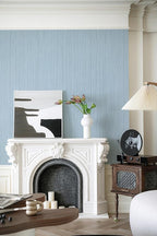 Dviolet 15.7in x 393in Blue Textured Fabric Wallpaper - Image 4