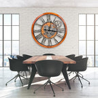 The B-Style 36" Large Moving Gear Wall Clock Oversized Vintage Farmhouse Wall - Image 6