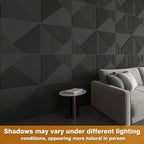 WOWSTAR 12-Pack 3D Wall Panels 19.7" x 19.7", Modern Black Wall Covering - Image 3