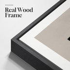 Large Framed Black and White Neutral Abstract Wall Art - Image 3