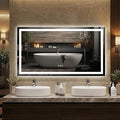 LED Bathroom Mirror 50 x 28 inch, Lighted Bathroom Vanity Mirror by Unknown