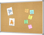 Lockways Cork Board Bulletin Board, Double Sided Corkboard 36" x 24", by Lockways