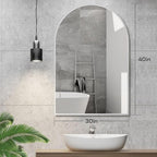 30" x 40" Silver Arched Mirror, Large Arch Bathroom Vanity and Wall Decor Mirror - Image 3