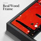 Extra Large Framed Red Black White Gold Abstract Wall Art - Image 6