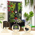 MTART Metal Planter Box with Trellis, 72.1"x47.2"x16" Outdoor Galvanized Raised - Image 3