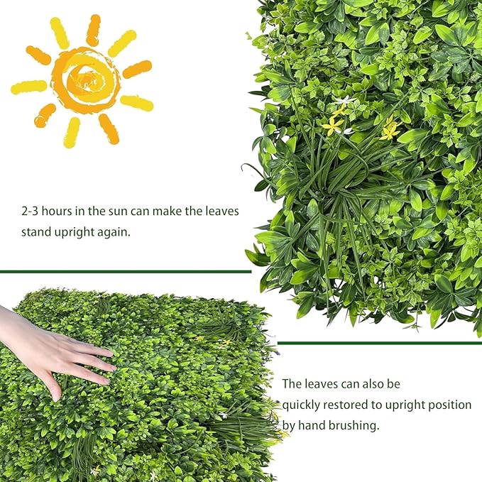 ODTORY Artificial Plant Wall Roll: 60 X 120 in UV-Anti Ivy Privacy Fence Screen - Image 7