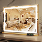 ROLOVE Vanity Mirror with Lights, LED Makeup Mirror, 10X Magnification by ROLOVE