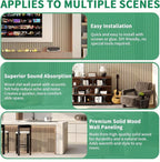 Wood Slat Acoustic Panels, 2 Pack 47.2" x 23.6"/ 120 x60cm Wood Wall Panels - Image 4