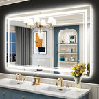 55x36 LED Bathroom Mirror with Lights, Backlit and Front Lit Anti-Fog Lighted by Awandee