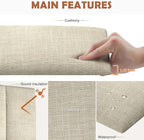 IFNOW Upholstered Wall Mounted Headboard, 3D Soundproof Wall Panels Peel and - Image 2
