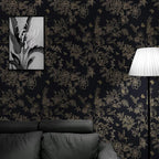 Froluya Black and Gold Wallpaper Peel and Stick Wallpaper 17.7"x590.5" Vintage - Image 7