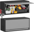 Metal Garage Wall Cabinet with Up-Flip Door, Wall-Mounted Steel Storage Cabinet by Firstsky