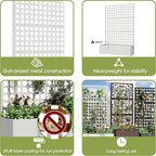 Metal Planter Box with Trellis, Planter Box Trellis with Privacy Screen and - Image 4