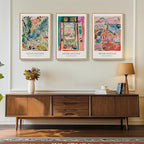 Framed Matisse Wall Art, 3 Piece Large Canvas Abstract Art Prints - Image 3