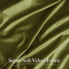 NICETOWN Moss Green Velvet Drapes 120 inch Long - Image 3