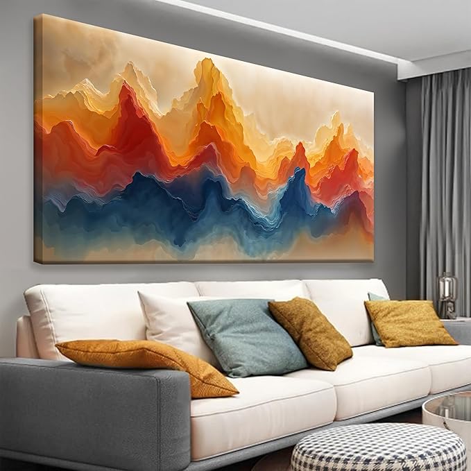 Suconvng Abstract Wall Art For Living Room Maximalist Canvas Wall Art Decor by Suconvng