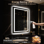 Delma LED Bathroom Mirror with Lights, 32x24 Vanity Mirror - Image 8