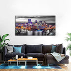 Extra Large Pittsburgh Wall Art Black and White Cityscape Wall Decor Modern - Image 3