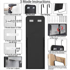 SCWF-GZ 57x20 Door Hanging Full Length Mirror, Floor or Wall Mounted Metal - Image 7