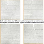 YU LI 3DH 3D Wall Panels Peel and Stick Faux Stone Wall Panel White 20-Pack - Image 7