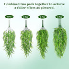 Waipfaru 4Pcs Fake Ferns Fake Hanging Plants Artificial Ferns - Image 6