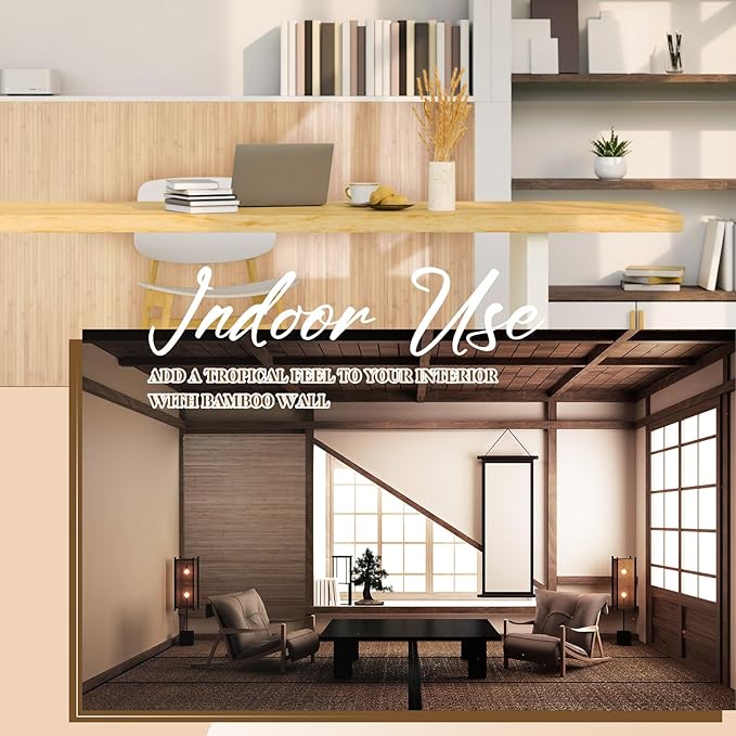 Juexica 3 Pcs Natural Bamboo Wall Panel - Image 5