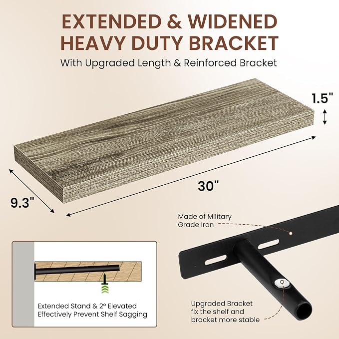 Dreamland 30 Inches Floating Shelves - Image 3