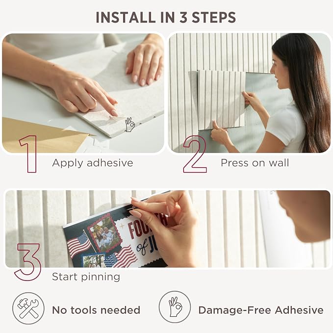 VIVELDA Large Bulletin Board 48"x36"- Office Wall Organizer to Replace Your Old - Image 7
