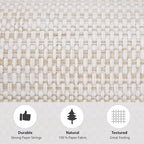 Ansehan Grasscloth Textured Wallcovering W1310 Oxford, Non Prepasted Natural - Image 5