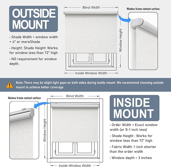 Cordless Roller Shades Blackout Blinds - Image 5