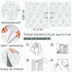 Modern Peel and Stick Wallpaper 17.3''×591'' Geometric Wallpaper Boho Contact - Image 3