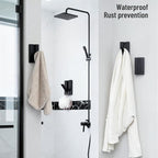 Folding Wall Hooks 4Pack: Black Modern Wooden Coat Hooks Mount - Image 7