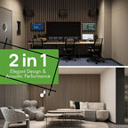Art3d 4-Pack 12" x 93" Soundproof Wood Slat Panels, 31 sq.ft Acoustic Wall - Image 5