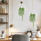 Der Rose 2 Packs Fake Hanging Plants Succulents - Image 2