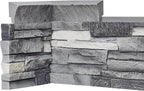 Fogstone Faux Stone Inside Corner Ledger Cap Artisan Hand Painted 90 Degree Top - Image 2