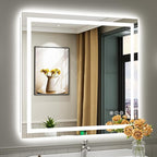Briivue 40x38 Inch LED Bathroom Mirror by Briivuemodernmirrors