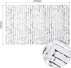 Chuangdi 2pcs 4.5 x 9 Feet Brick Wallpaper Peel and Stick Backdrop Tablecloth - Image 2