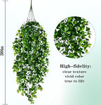 Waipfaru 8Pcs Fake Hanging Plants 2.7ft Fake Plants UV Resistant Fake Vines - Image 3