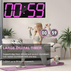 CHKOSDA LED Large Digital Wall Clock, Oversize Wall Clock - Image 4