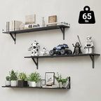 WOPITUES Floating Shelves for Wall 48″W x 8″D, Long Wall Mounted Shelves Set of - Image 3